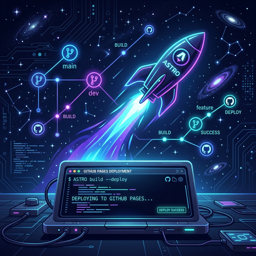 Astro로 GitHub Pages 블로그 구축 및 자동 배포하기 (서브모듈 연동)